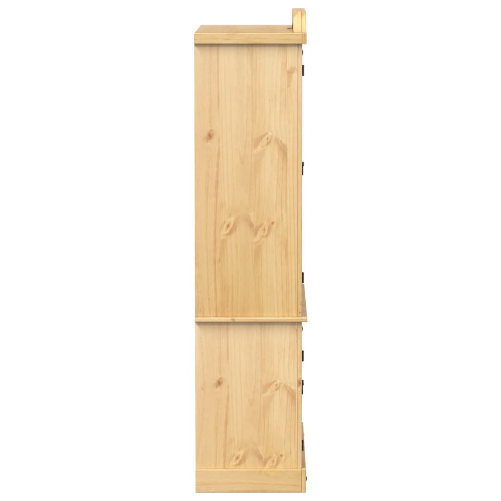 Vitrine en verre Corona 103,5x42x180 cm bois de pin massif - XIOS
