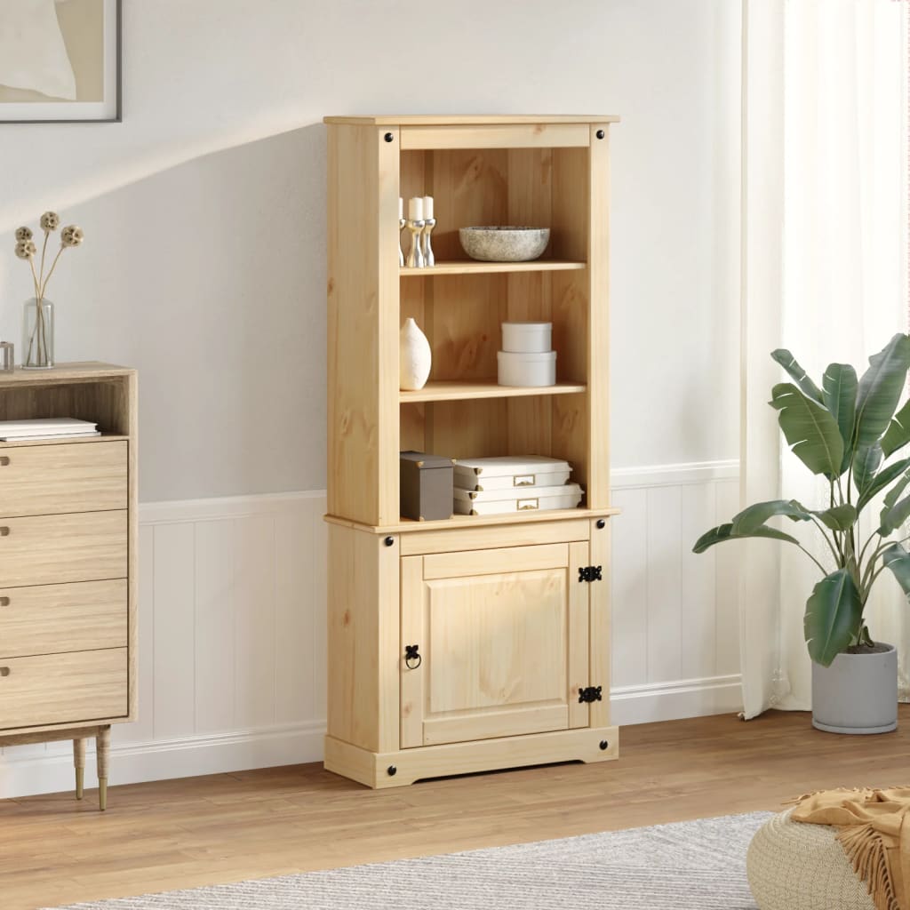 Buffet haut Corona 74x38x170 cm bois de pin massif - XIOS