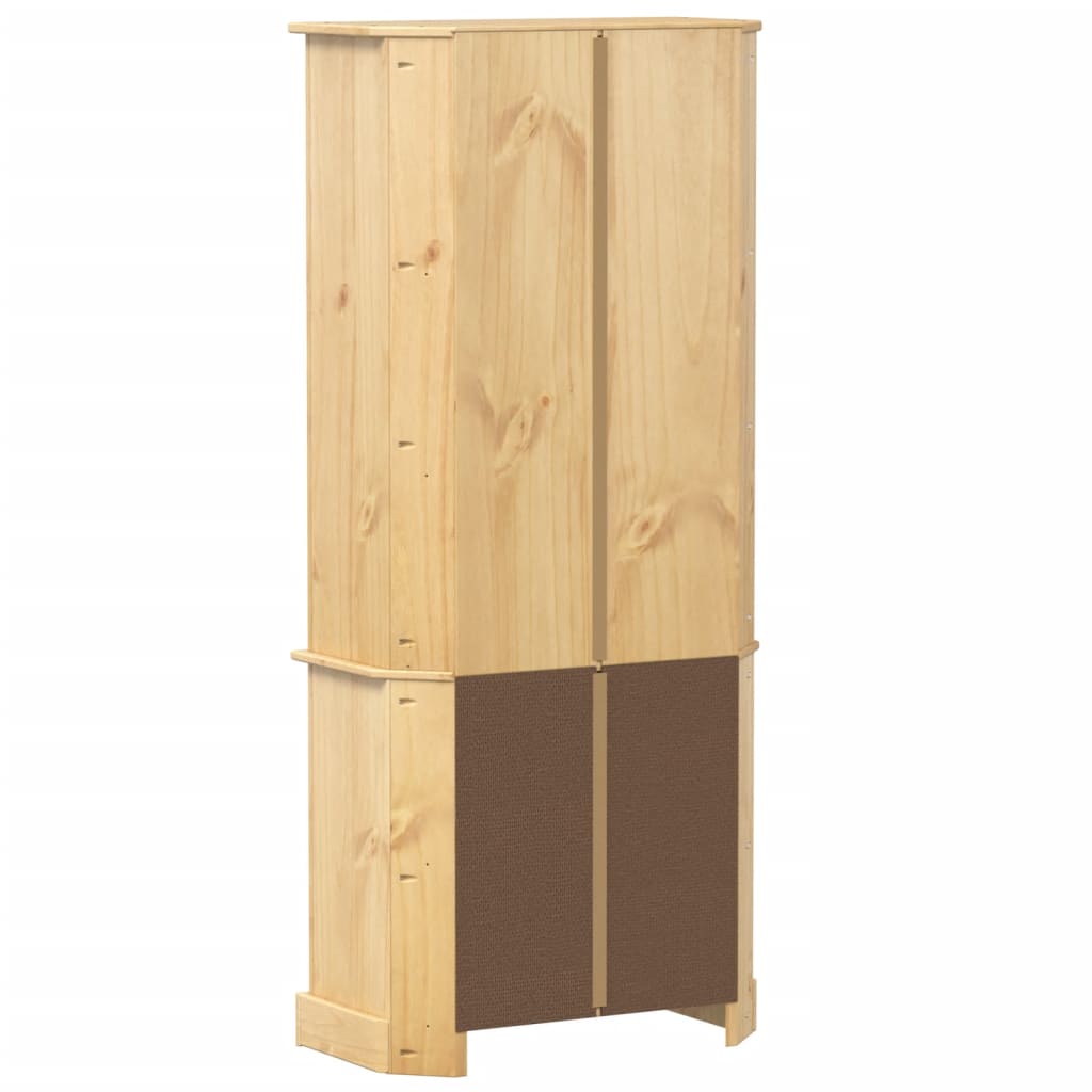 Buffet haut Corona 74x38x170 cm bois de pin massif - XIOS