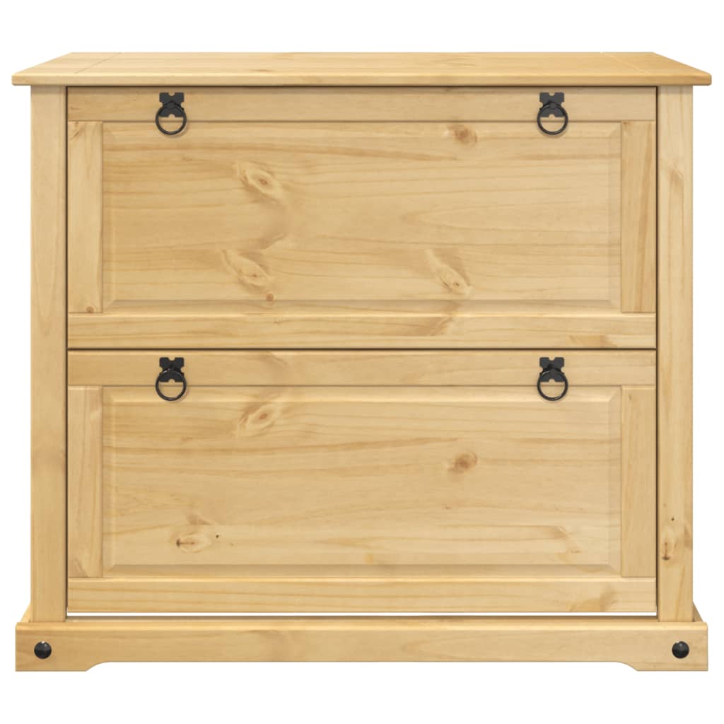 Armoire à chaussures Corona 99x32x85 cm bois de pin massif - XIOS