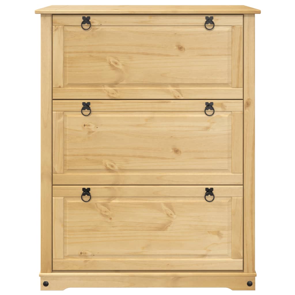 Armoire à chaussures Corona 99x32x124,5 cm bois de pin massif