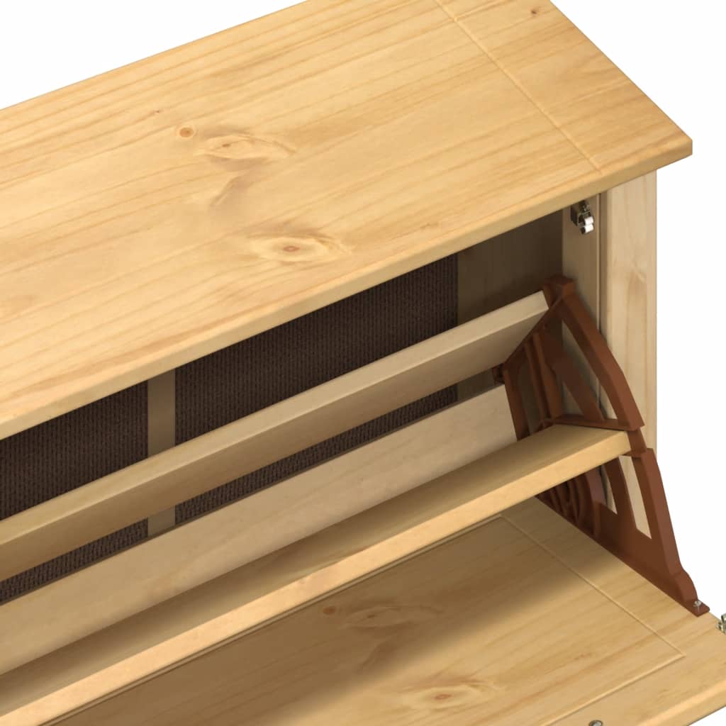 Armoire à chaussures Corona 99x32x163,5 cm bois de pin massif - XIOS