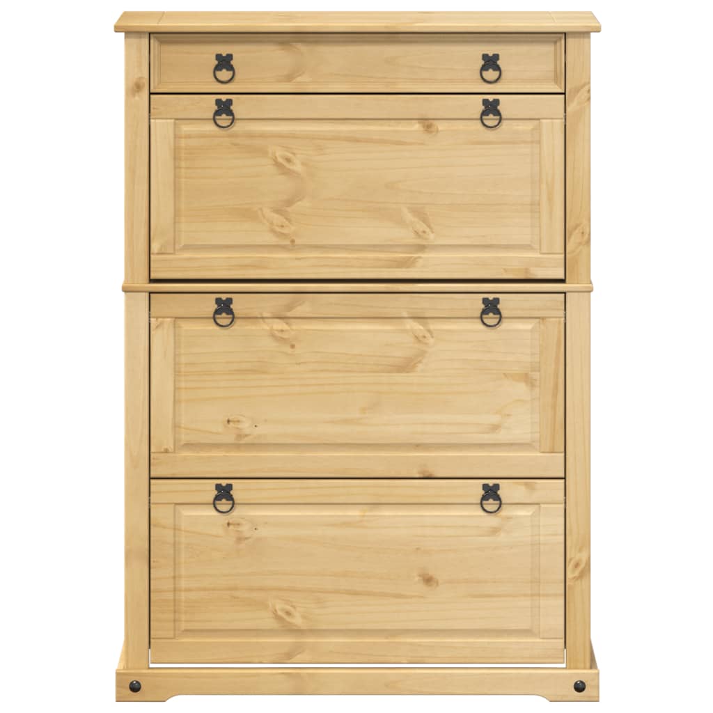Armoire à chaussures Corona 99x32x138 cm bois de pin massif - XIOS