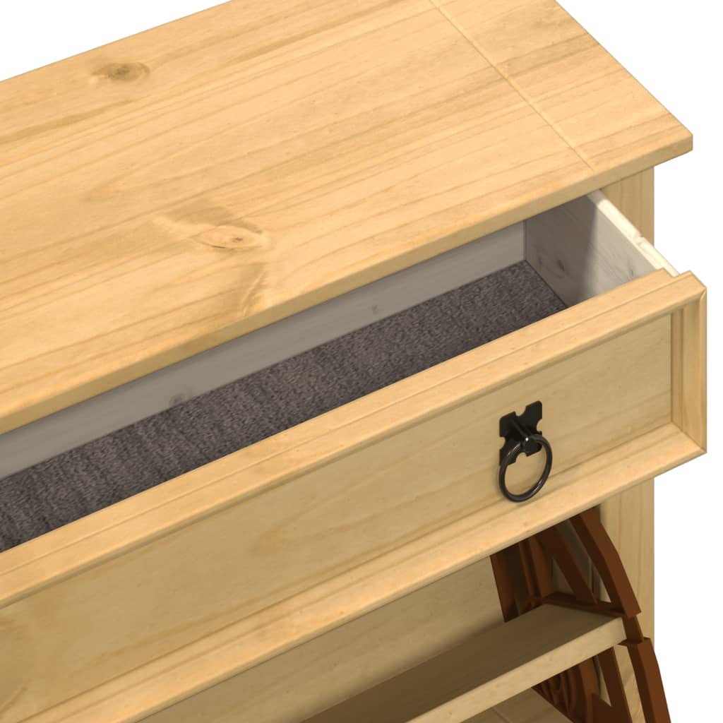 Armoire à chaussures Corona 99x32x138 cm bois de pin massif - XIOS