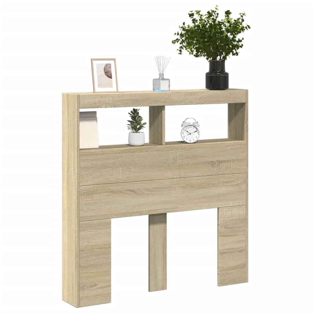 Armoire tête de lit avec LED chêne sonoma 100x17x102 cm - XIOS