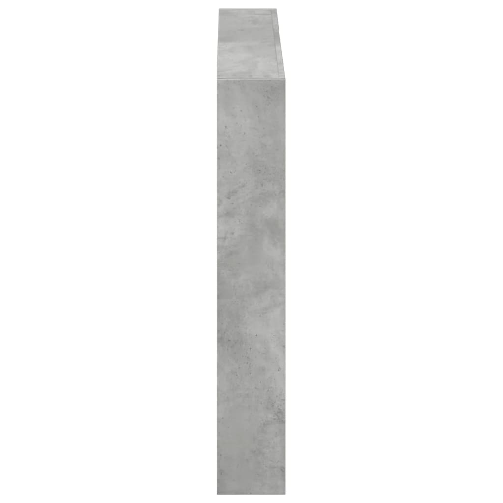 Armoire tête de lit avec LED gris béton 100x17x102 cm - XIOS