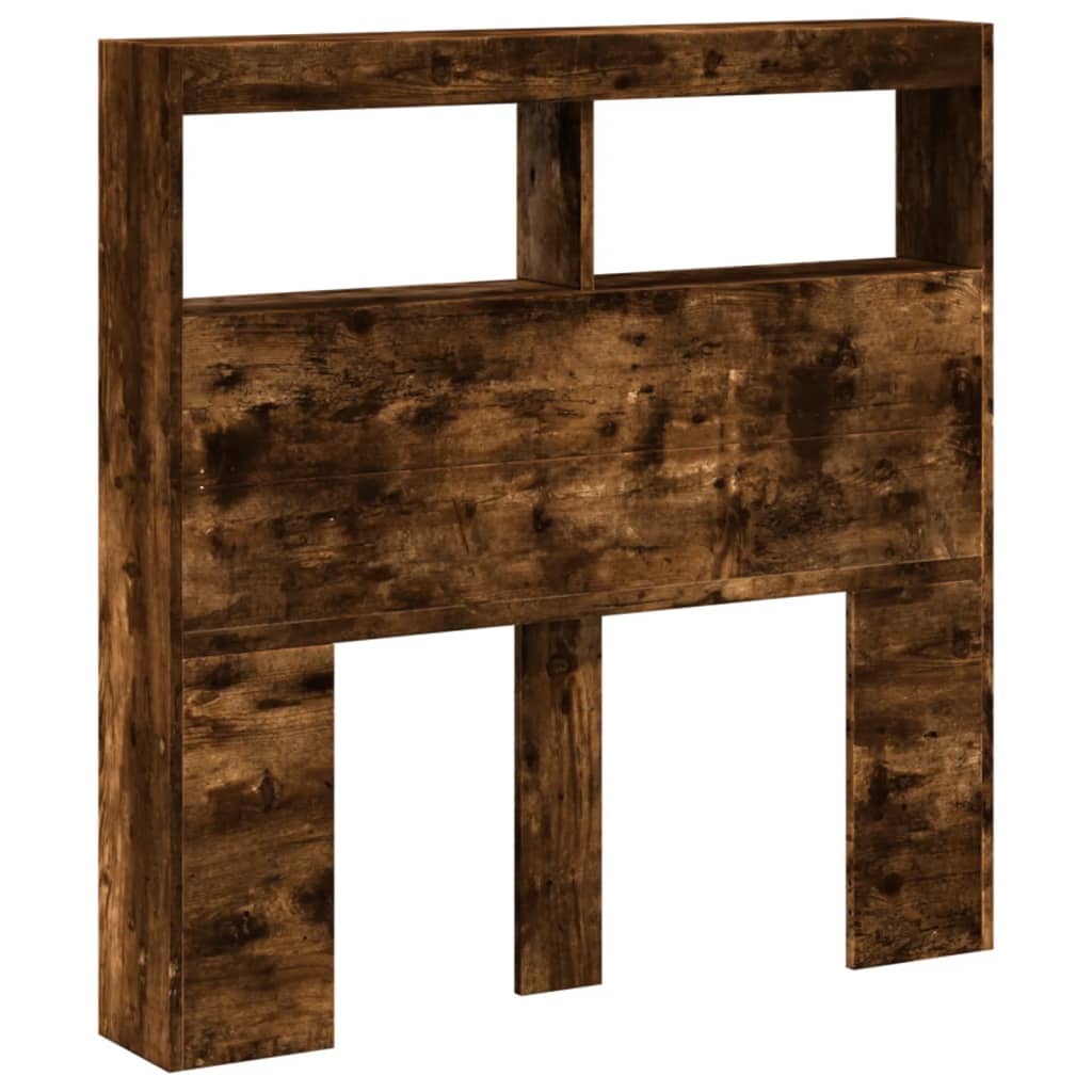 Armoire tête de lit avec LED chêne fumé 100x17x102 cm - XIOS