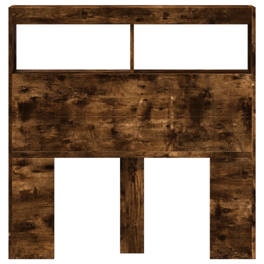 Armoire tête de lit avec LED chêne fumé 100x17x102 cm - XIOS