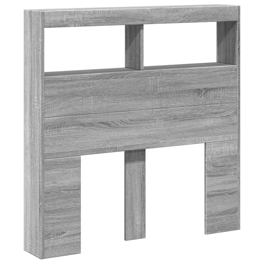 Armoire tête de lit avec LED sonoma gris 100x17x102 cm - XIOS