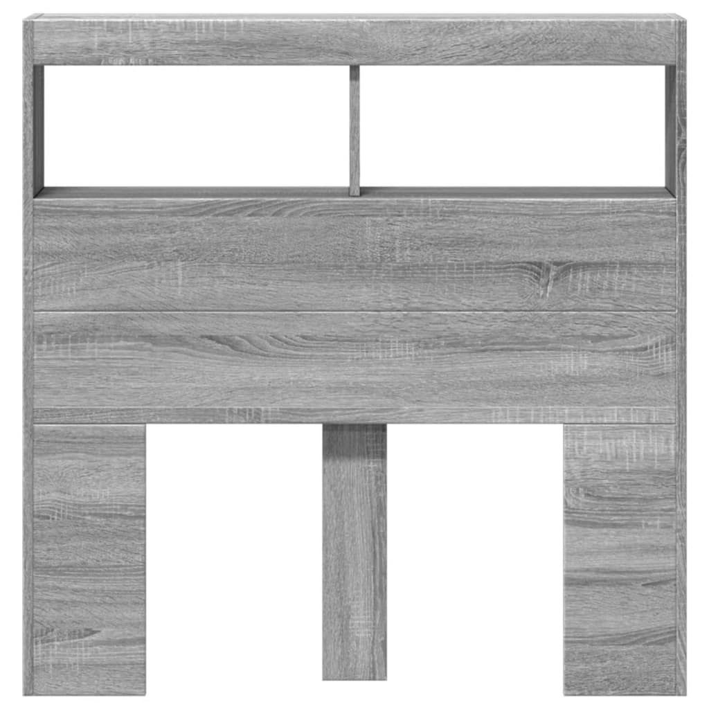 Armoire tête de lit avec LED sonoma gris 100x17x102 cm - XIOS