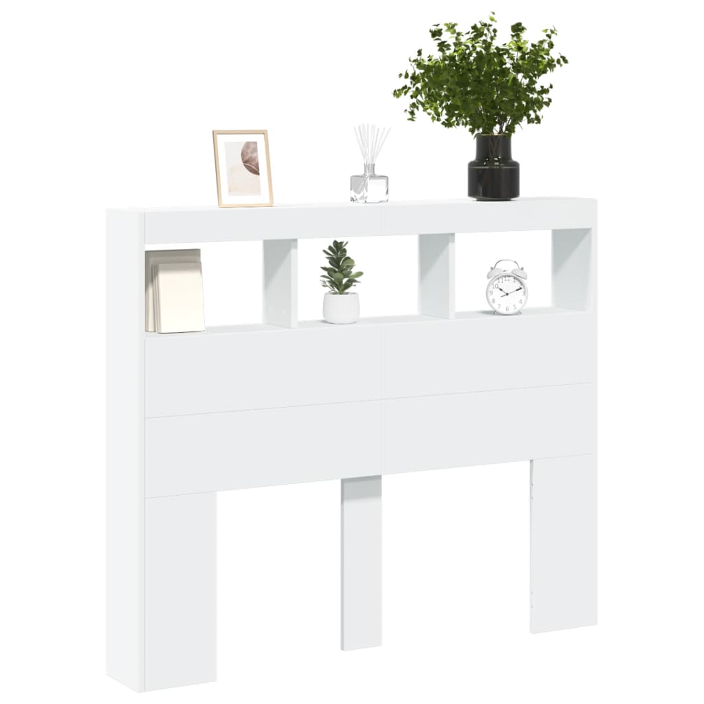 Armoire tête de lit avec LED blanc 120x17x102 cm - XIOS