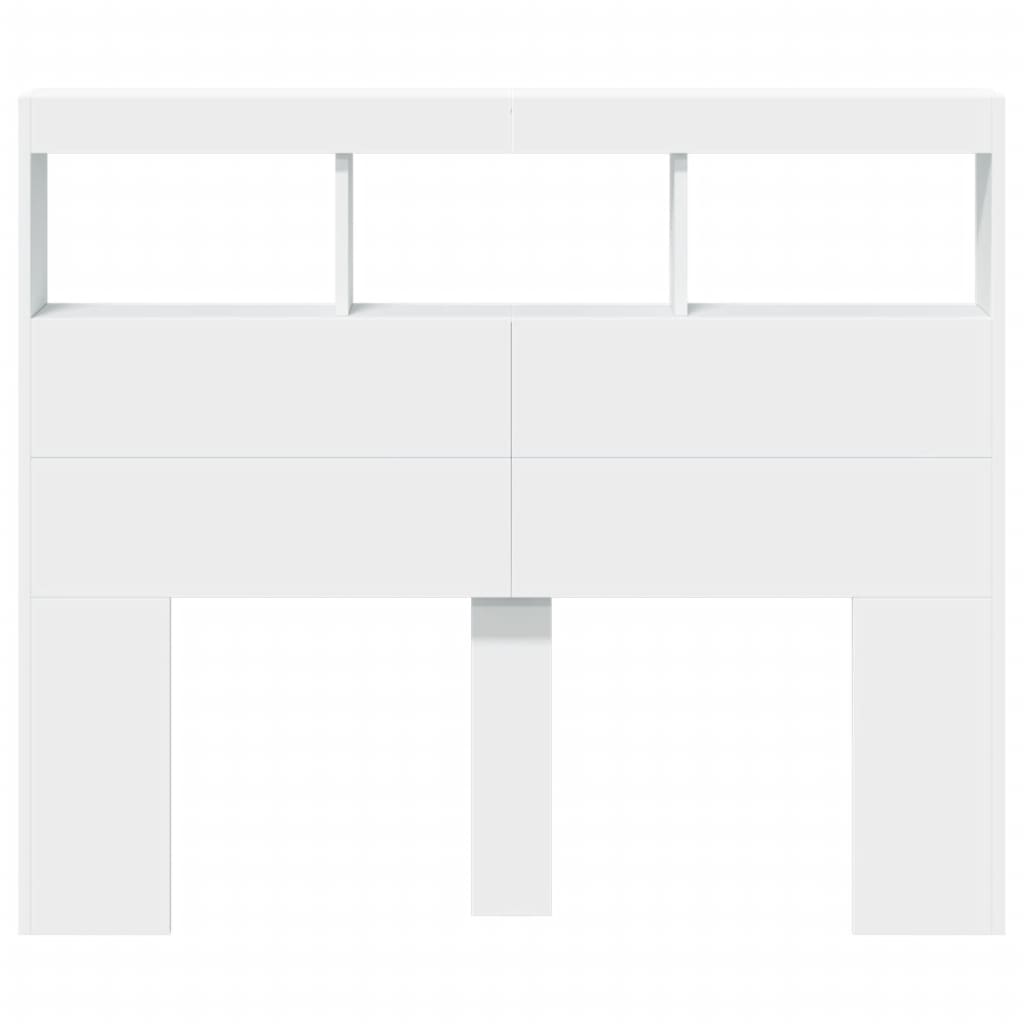 Armoire tête de lit avec LED blanc 120x17x102 cm - XIOS