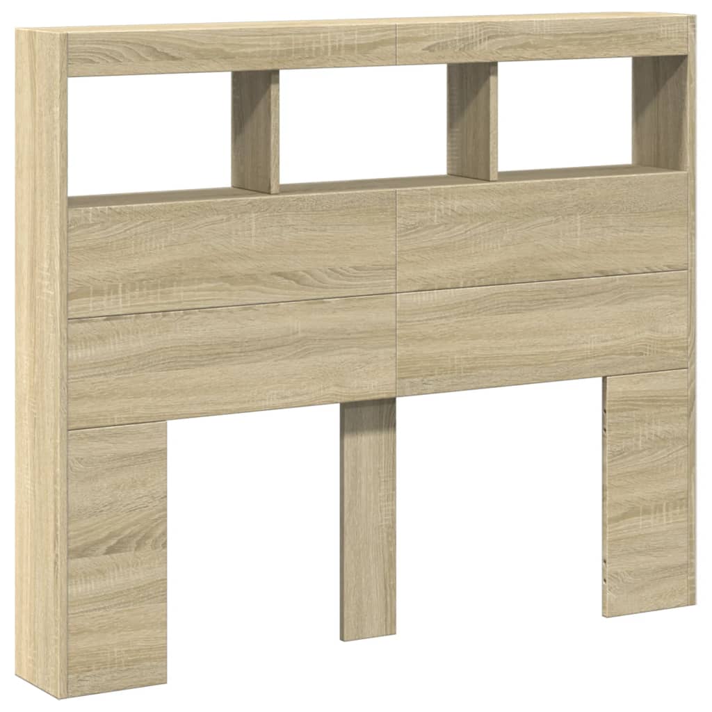 Armoire tête de lit avec LED chêne sonoma 120x17x102 cm - XIOS