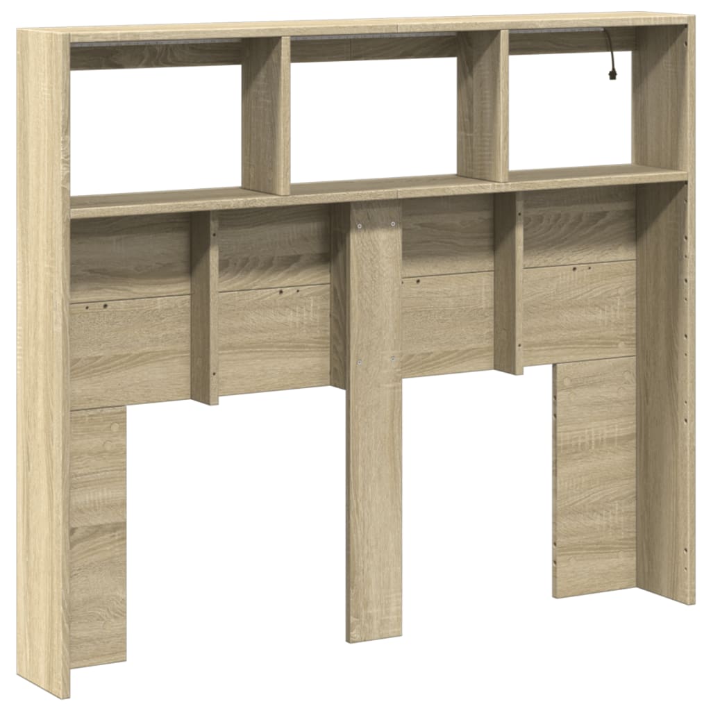 Armoire tête de lit avec LED chêne sonoma 120x17x102 cm - XIOS