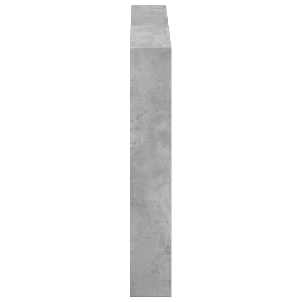 Armoire tête de lit avec LED gris béton 120x17x102 cm - XIOS