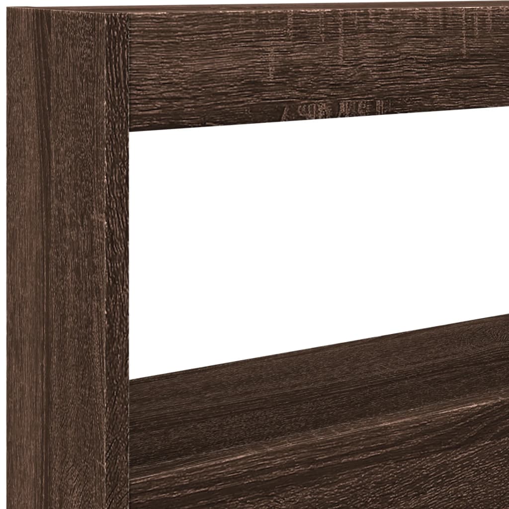 Armoire tête de lit avec LED chêne marron 120x17x102 cm - XIOS