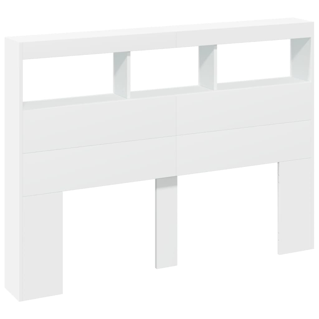 Armoire tête de lit avec LED blanc 140x17x102 cm - XIOS