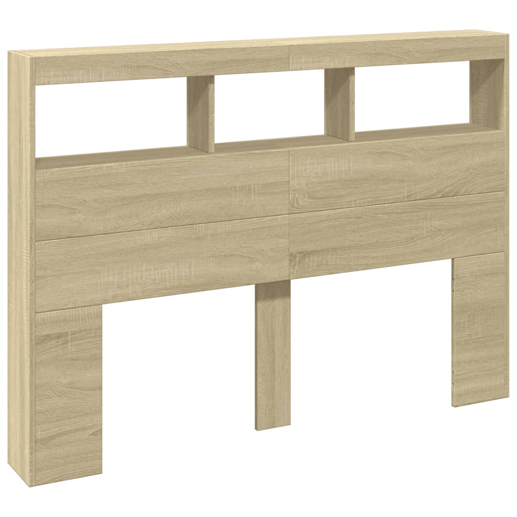 Armoire tête de lit avec LED chêne sonoma 140x17x102 cm - XIOS