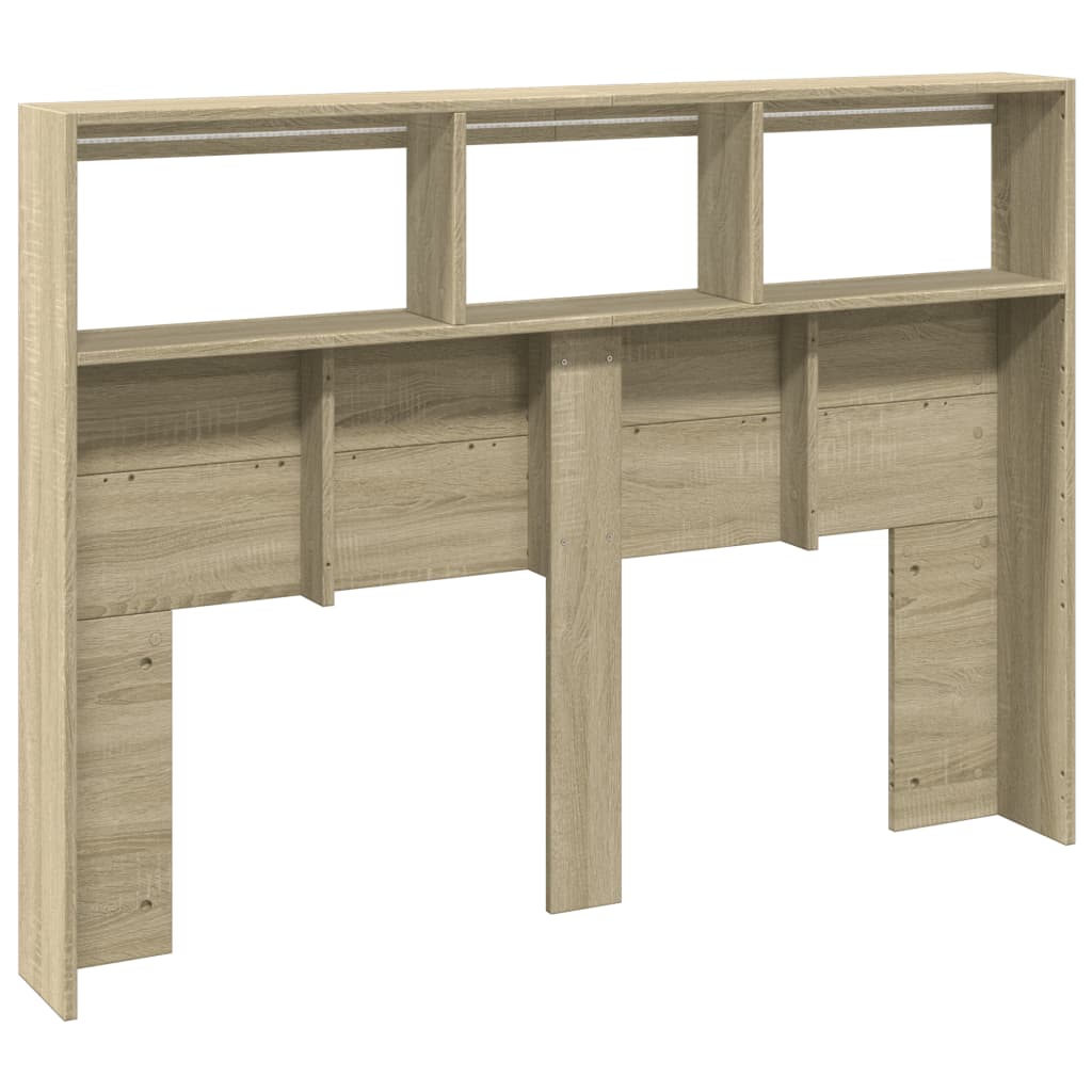 Armoire tête de lit avec LED chêne sonoma 140x17x102 cm - XIOS