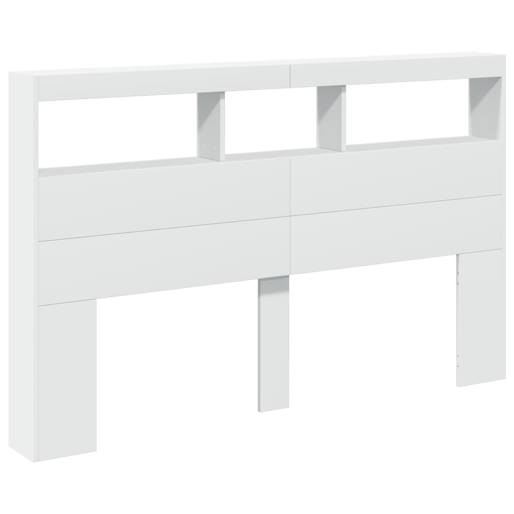 Armoire tête de lit avec LED blanc 160x17x102 cm - XIOS