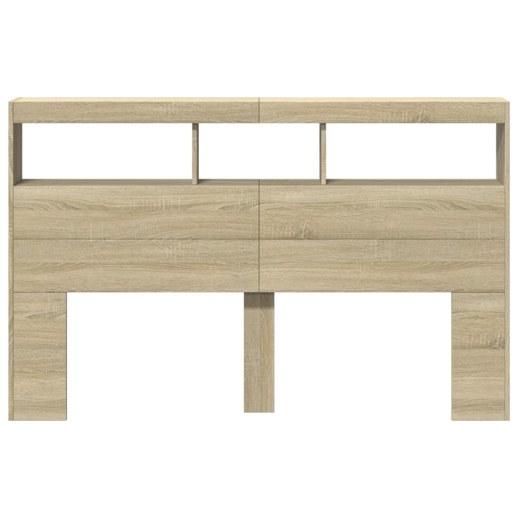 Armoire tête de lit avec LED chêne sonoma 160x17x102 cm - XIOS