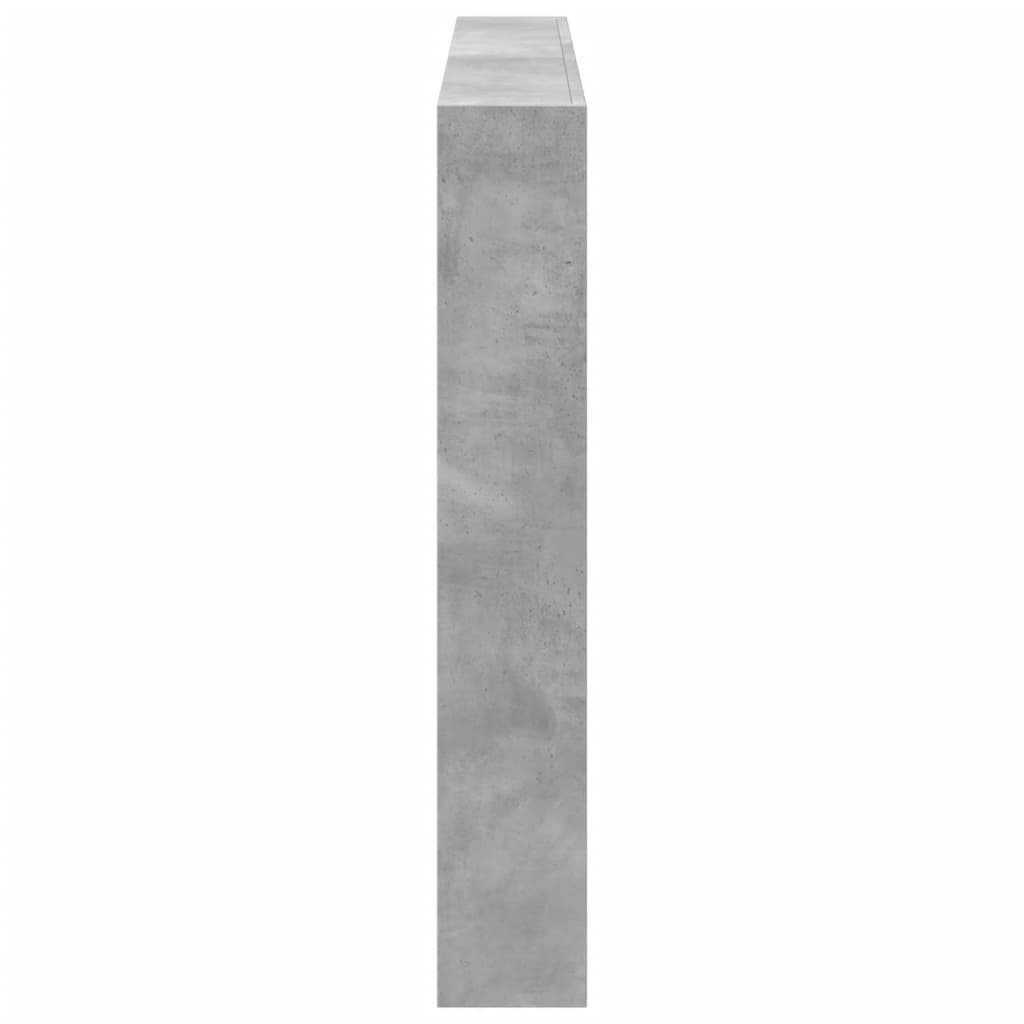 Armoire tête de lit avec LED gris béton 160x17x102 cm - XIOS