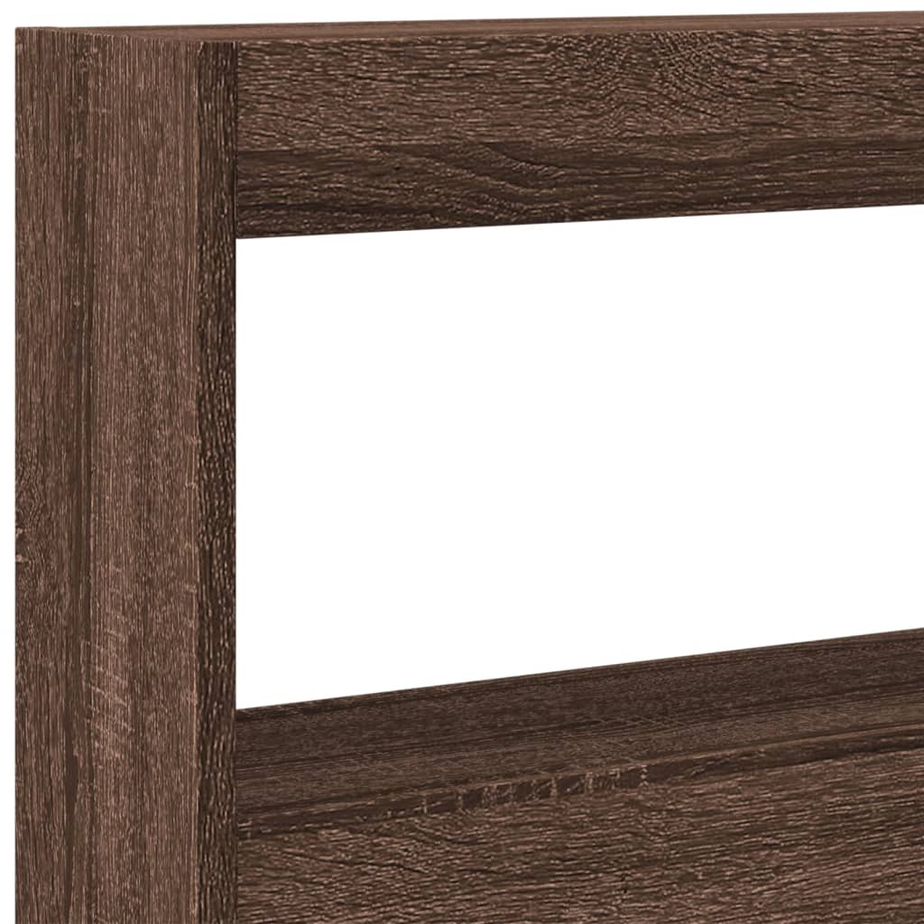 Armoire tête de lit avec LED chêne marron 160x17x102 cm - XIOS
