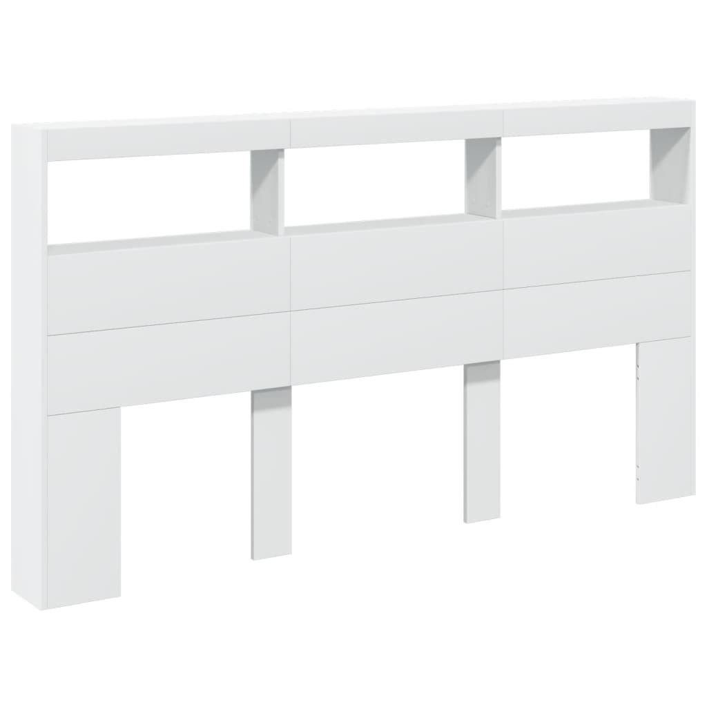 Armoire tête de lit avec LED blanc 180x17x102 cm - XIOS