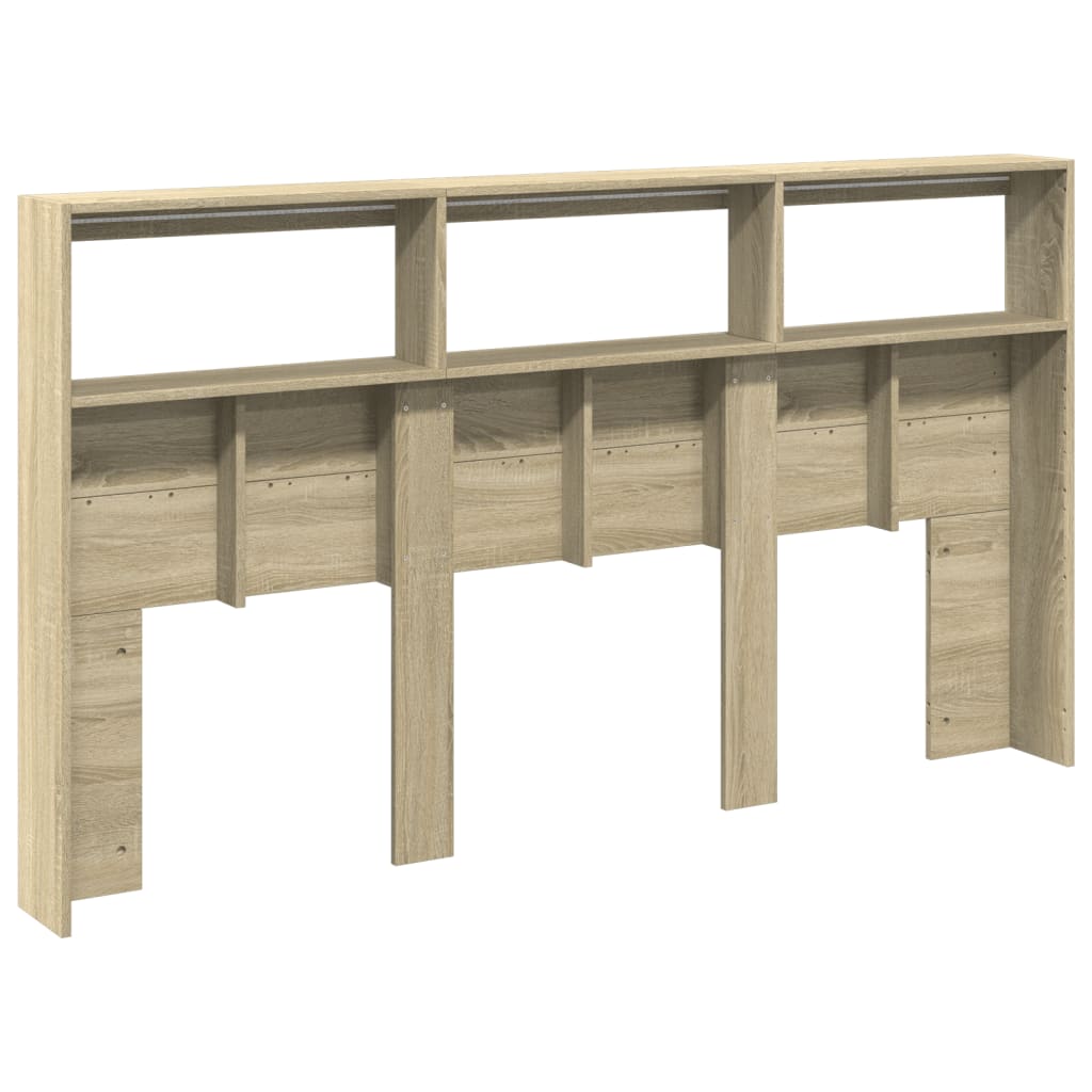 Armoire tête de lit avec LED chêne sonoma 180x17x102 cm - XIOS
