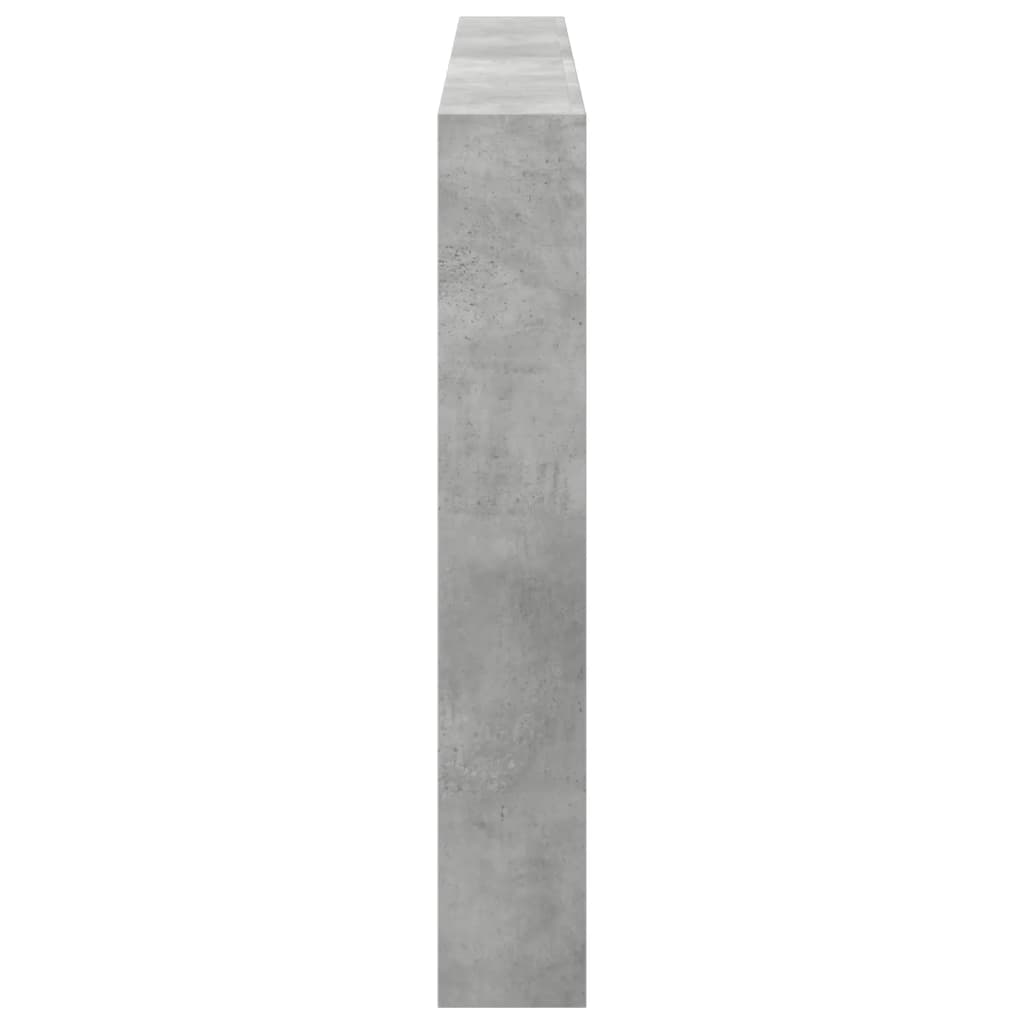 Armoire tête de lit avec LED gris béton 180x17x102 cm - XIOS