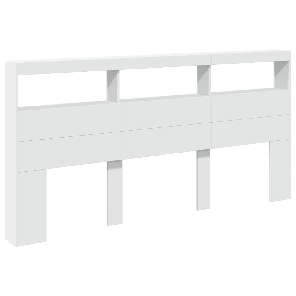 Armoire tête de lit avec LED blanc 200x17x102 cm - XIOS