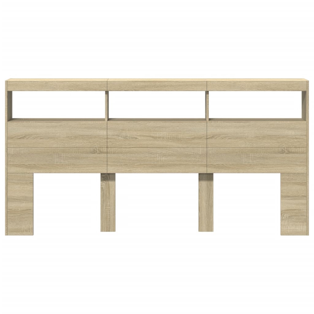 Armoire tête de lit avec LED chêne sonoma 200x17x102 cm - XIOS