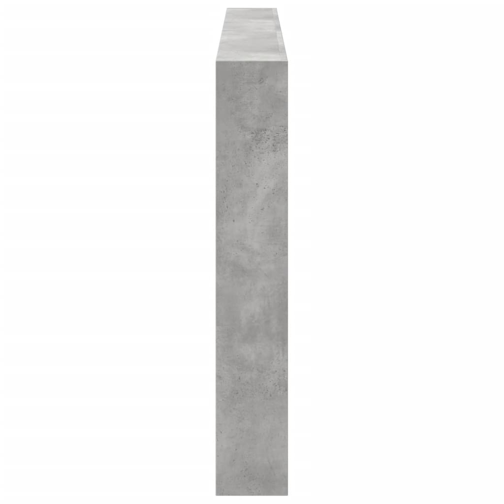 Armoire tête de lit avec LED gris béton 200x17x102 cm - XIOS