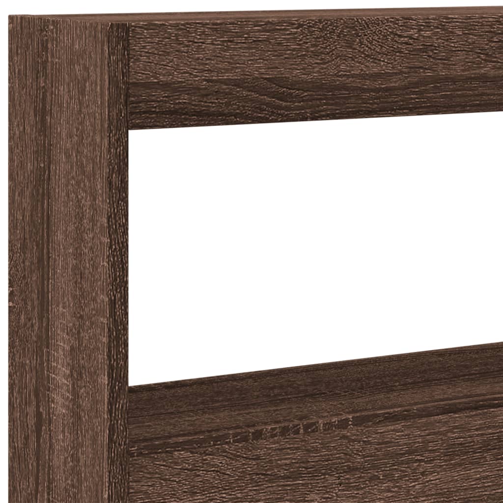 Armoire tête de lit avec LED chêne marron 200x17x102 cm - XIOS