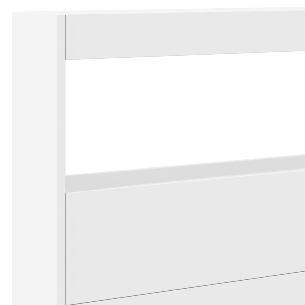 Armoire tête de lit avec LED blanc 220x17x102 cm - XIOS