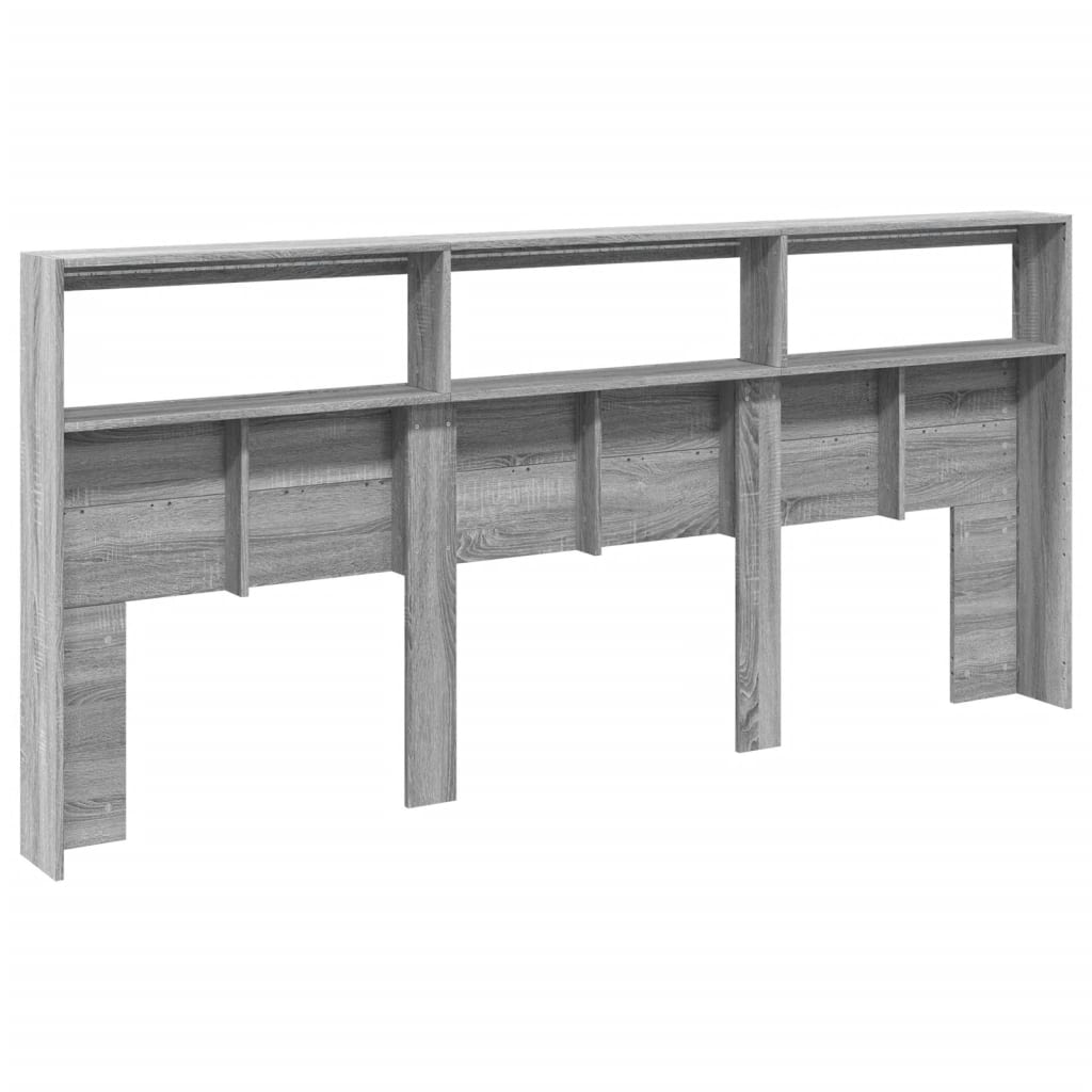 Armoire tête de lit avec LED sonoma gris 220x17x102 cm - XIOS