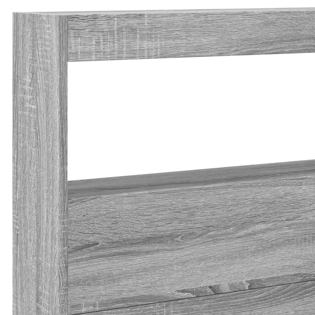 Armoire tête de lit avec LED sonoma gris 220x17x102 cm - XIOS