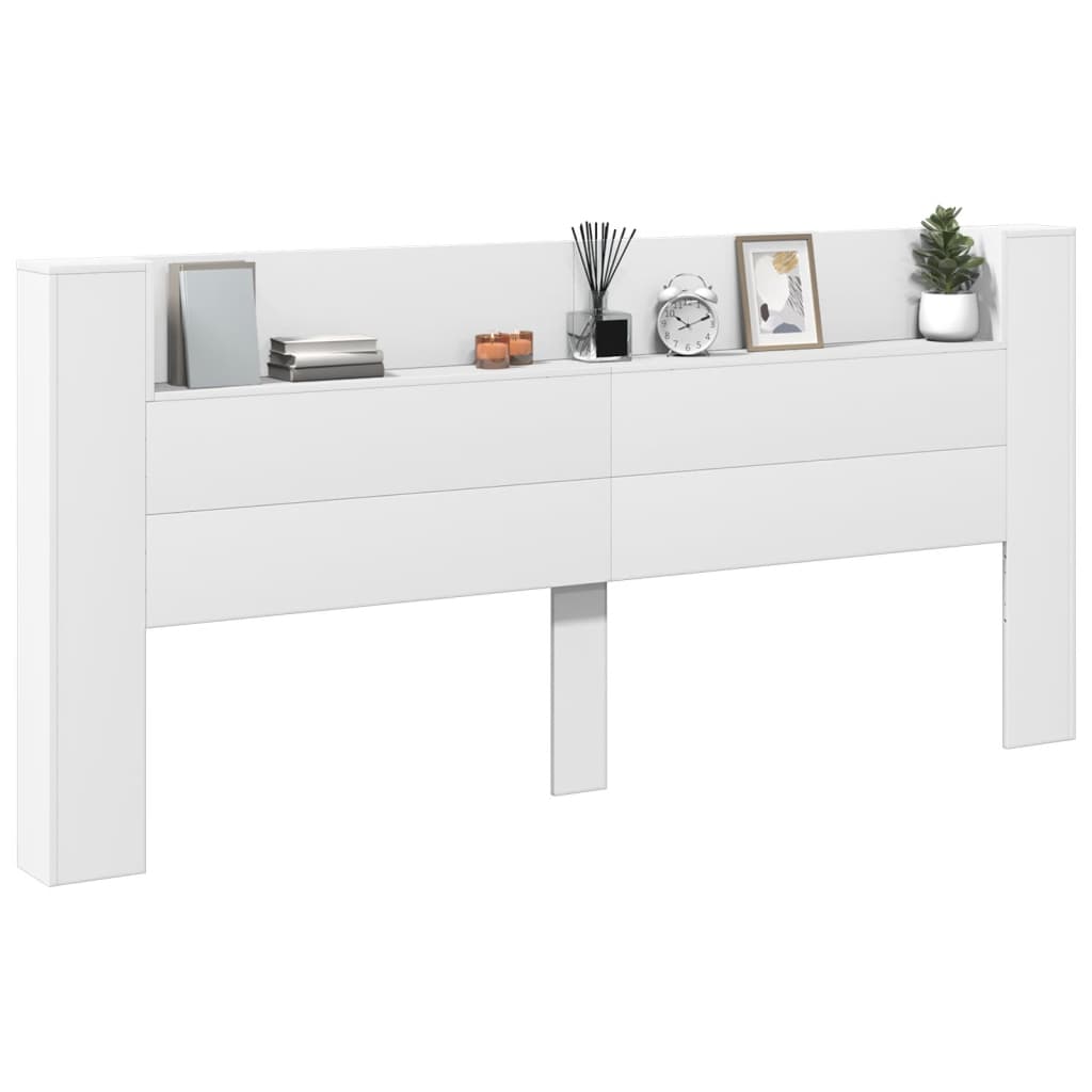 Armoire tête de lit avec LED blanc 220x16,5x103,5 cm - XIOS