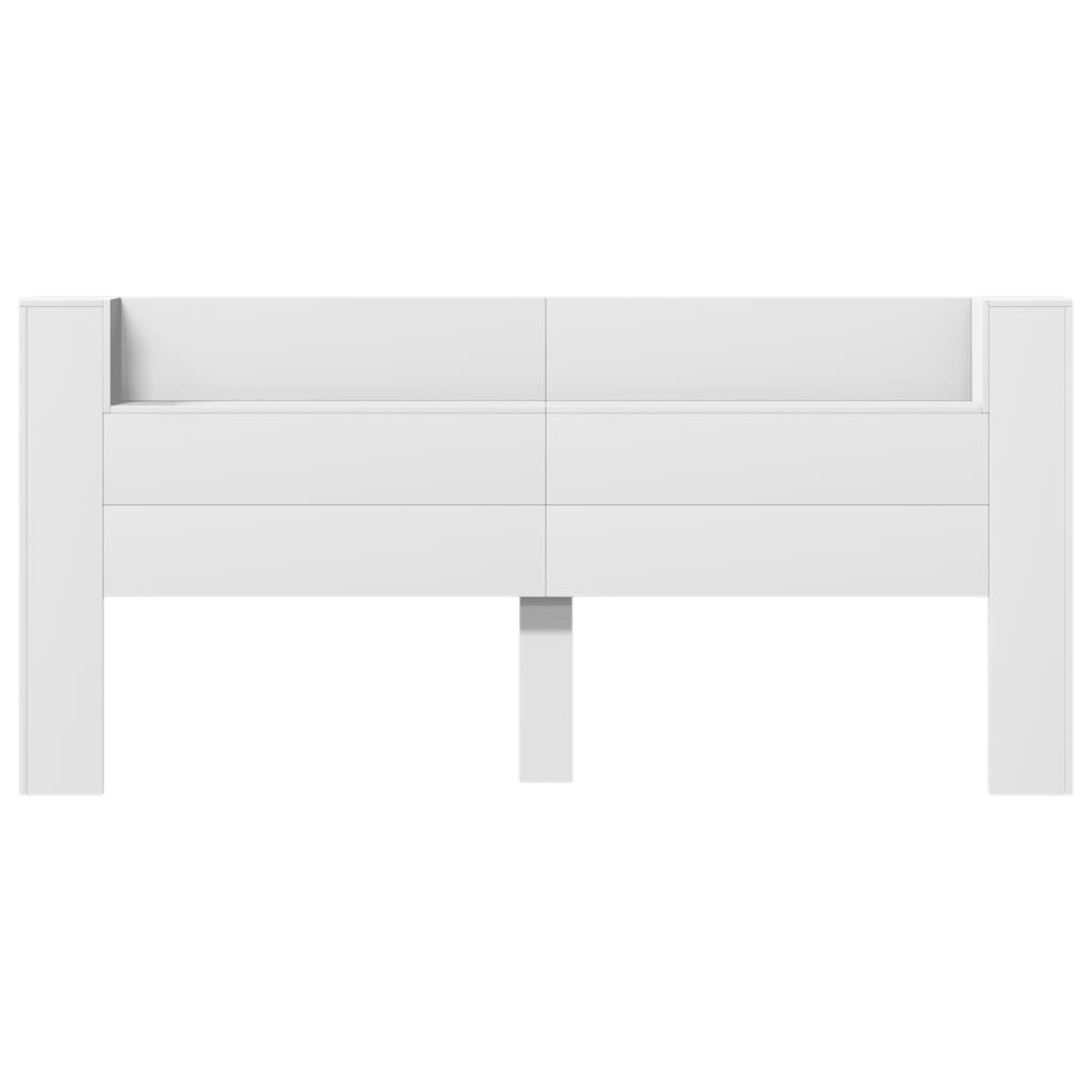 Armoire tête de lit avec LED blanc 220x16,5x103,5 cm - XIOS