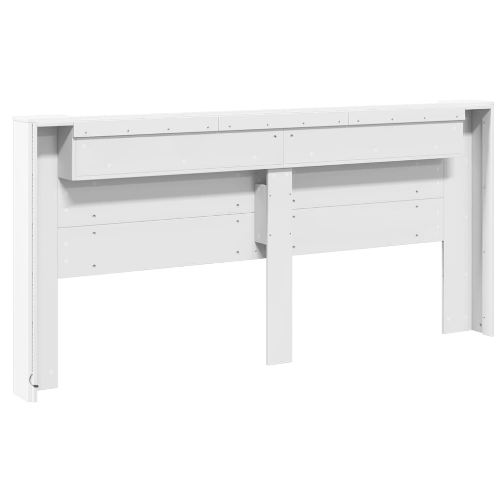 Armoire tête de lit avec LED blanc 220x16,5x103,5 cm - XIOS