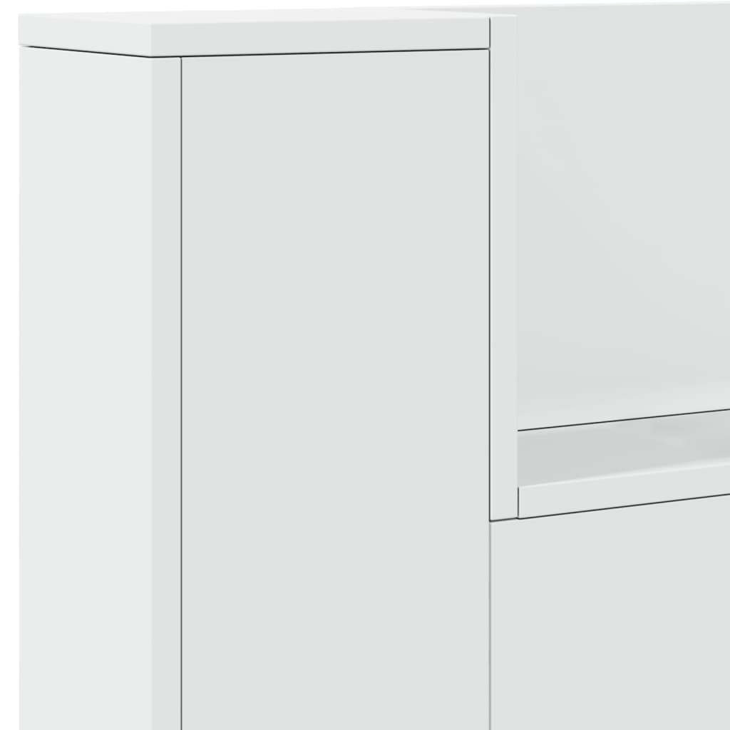 Armoire tête de lit avec LED blanc 220x16,5x103,5 cm - XIOS