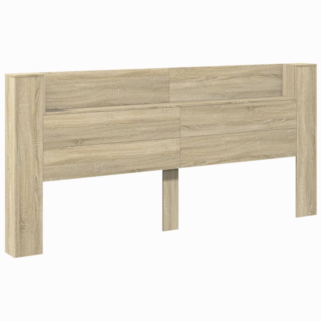 Armoire tête de lit avec LED chêne sonoma 220x16,5x103,5 cm - XIOS