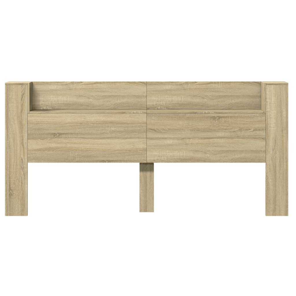 Armoire tête de lit avec LED chêne sonoma 220x16,5x103,5 cm - XIOS