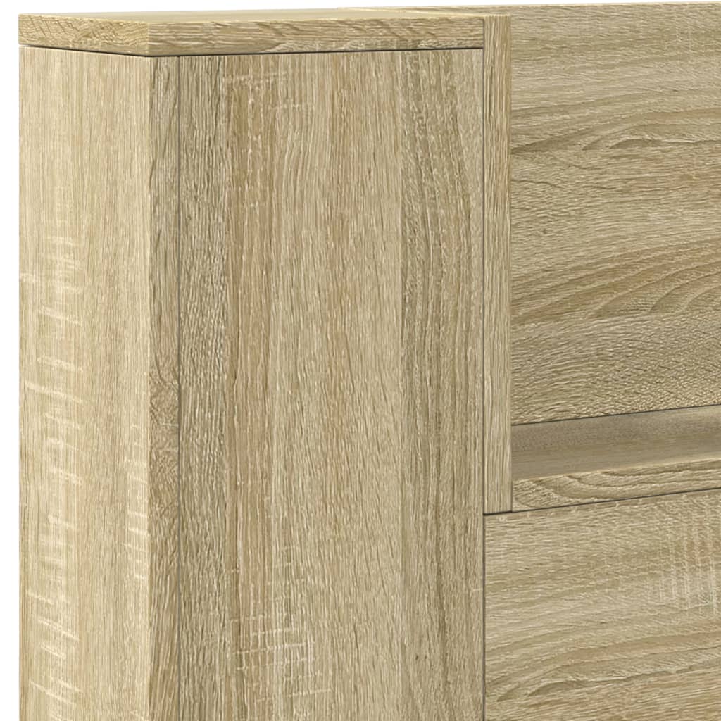 Armoire tête de lit avec LED chêne sonoma 220x16,5x103,5 cm - XIOS