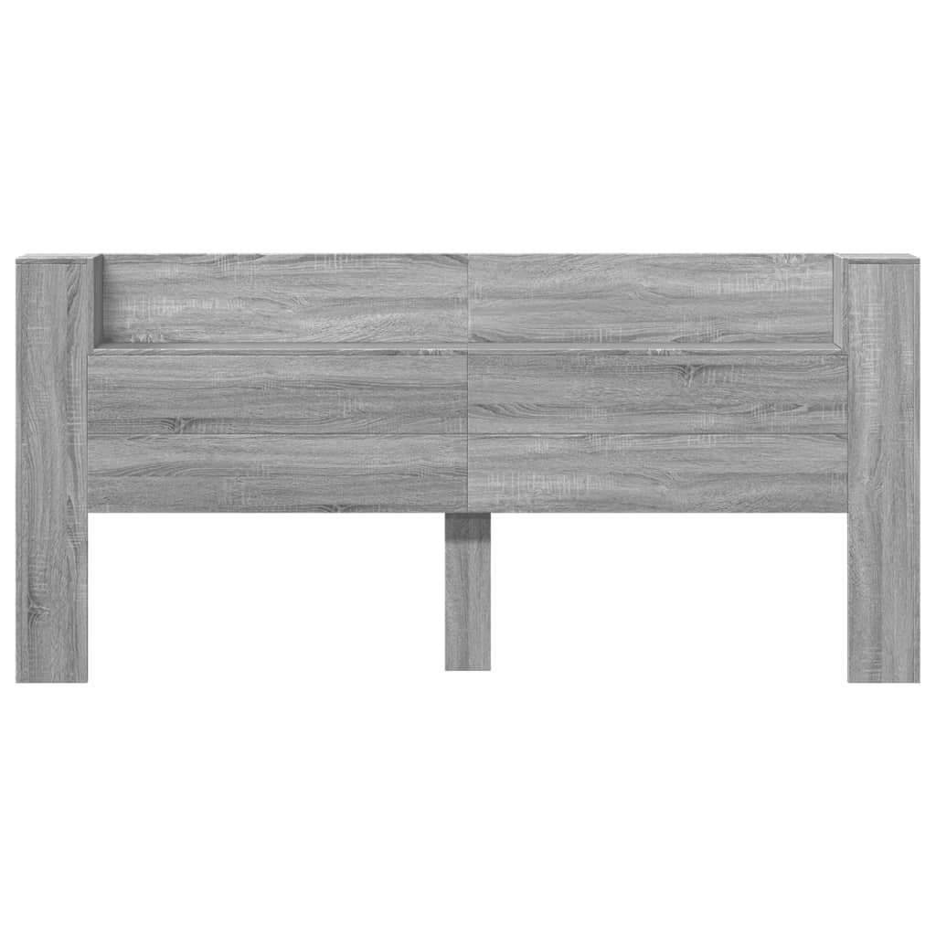 Armoire tête de lit avec LED sonoma gris 220x16,5x103,5 cm - XIOS