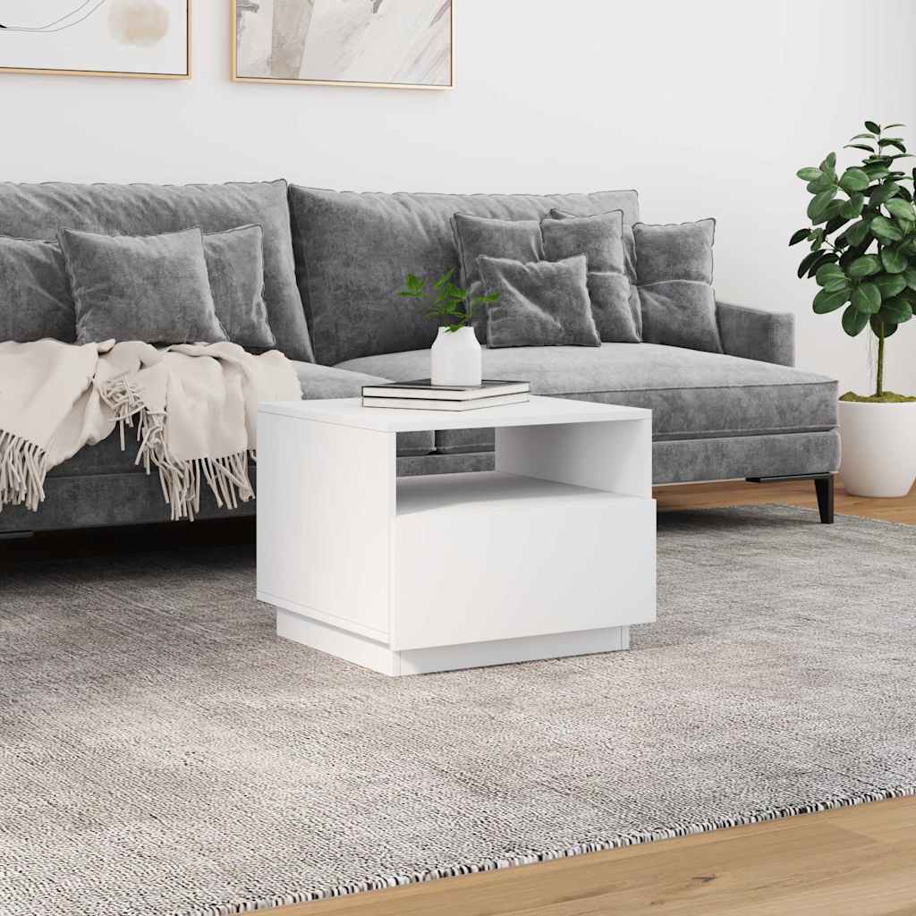 Table basse avec lumières LED blanc 50x49x40 cm - XIOS