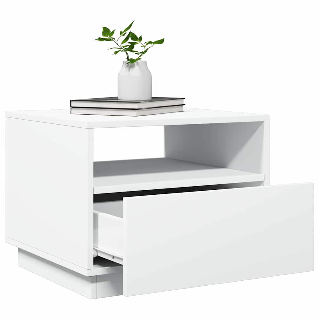 Table basse avec lumières LED blanc 50x49x40 cm - XIOS