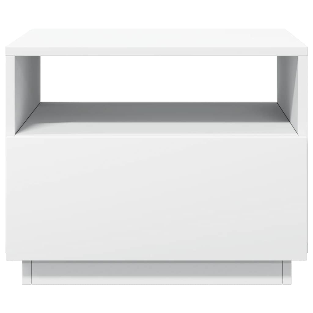 Table basse avec lumières LED blanc 50x49x40 cm - XIOS