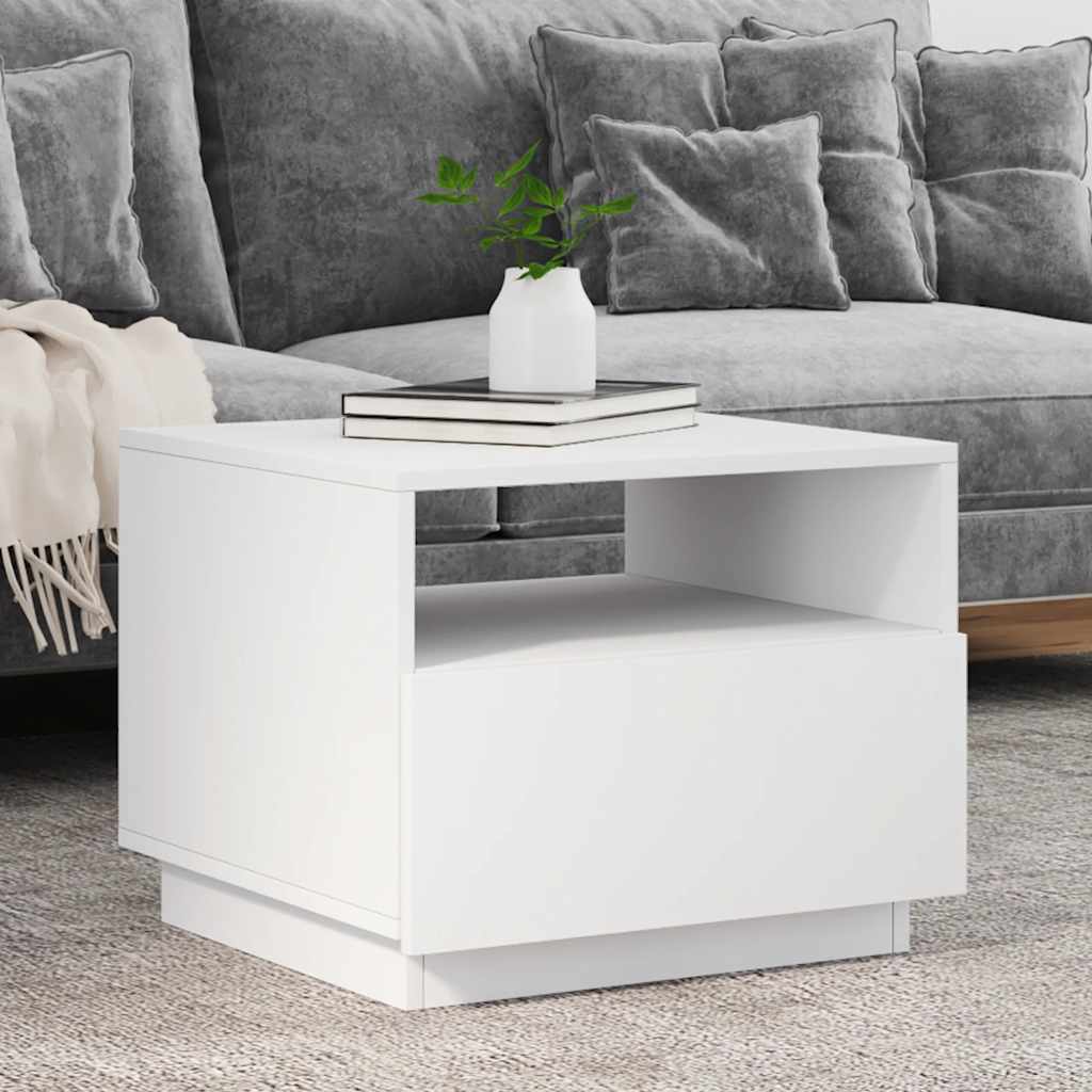 Table basse avec lumières LED blanc 50x49x40 cm - XIOS