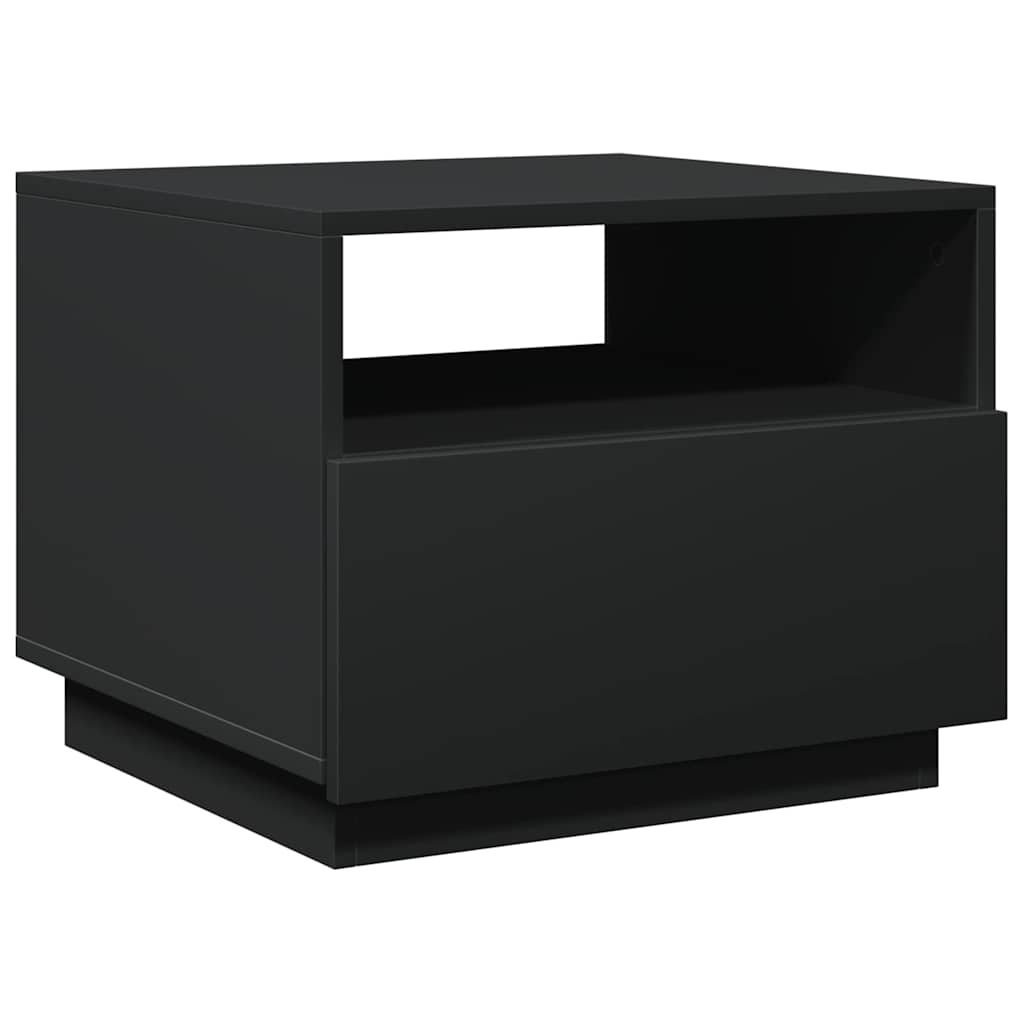 Table basse avec lumières LED noir 50x49x40 cm - XIOS